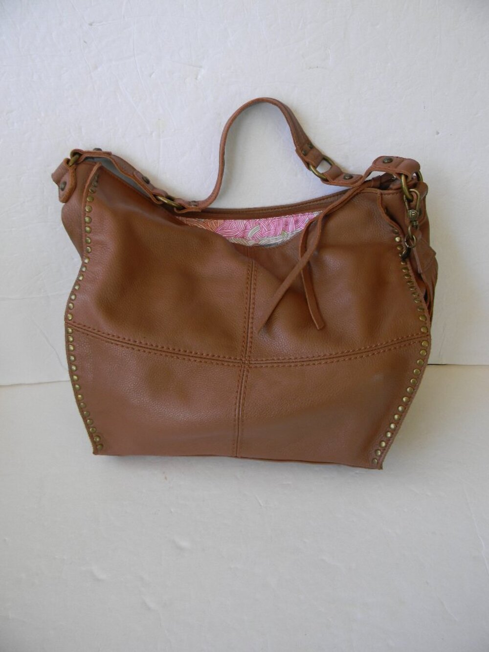 The Sak Silverlake Studded Leather Hobo Bag TAN BROWN LARGE BOHO